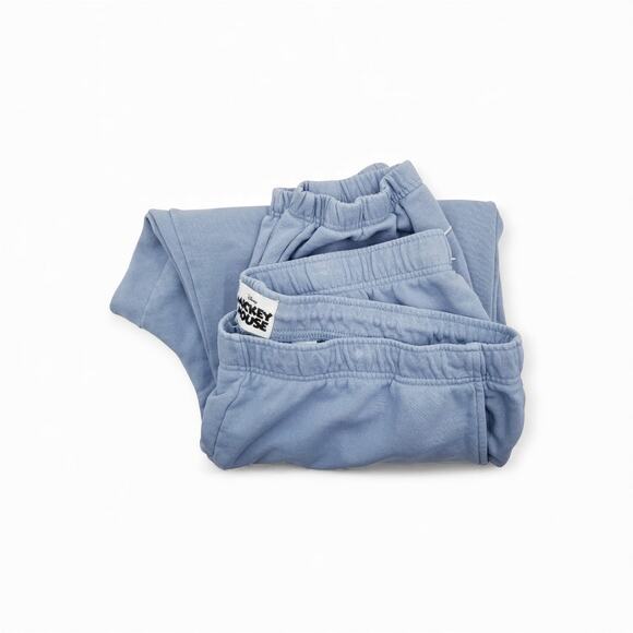 MICKEY MOUSE Disney Joggers Pants Embroidered Mouse Drawstring Baby Blue - XXL - Picture 4 of 13